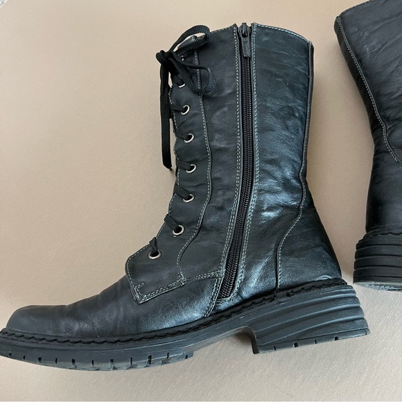 Black Moto Combat Boots - Picture 2 of 10
